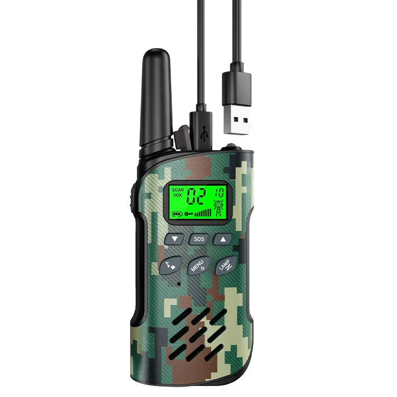Rechargeable Walkie Talkies, 48H Battery, 3 Mile Range, 8 Channels