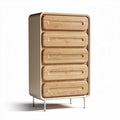 Wooden storage cabinet with four drawers for home organization - 80 x 40 x 120cm