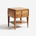 Wood and metal bedside table with drawer - 45 x 40 x 50cm
