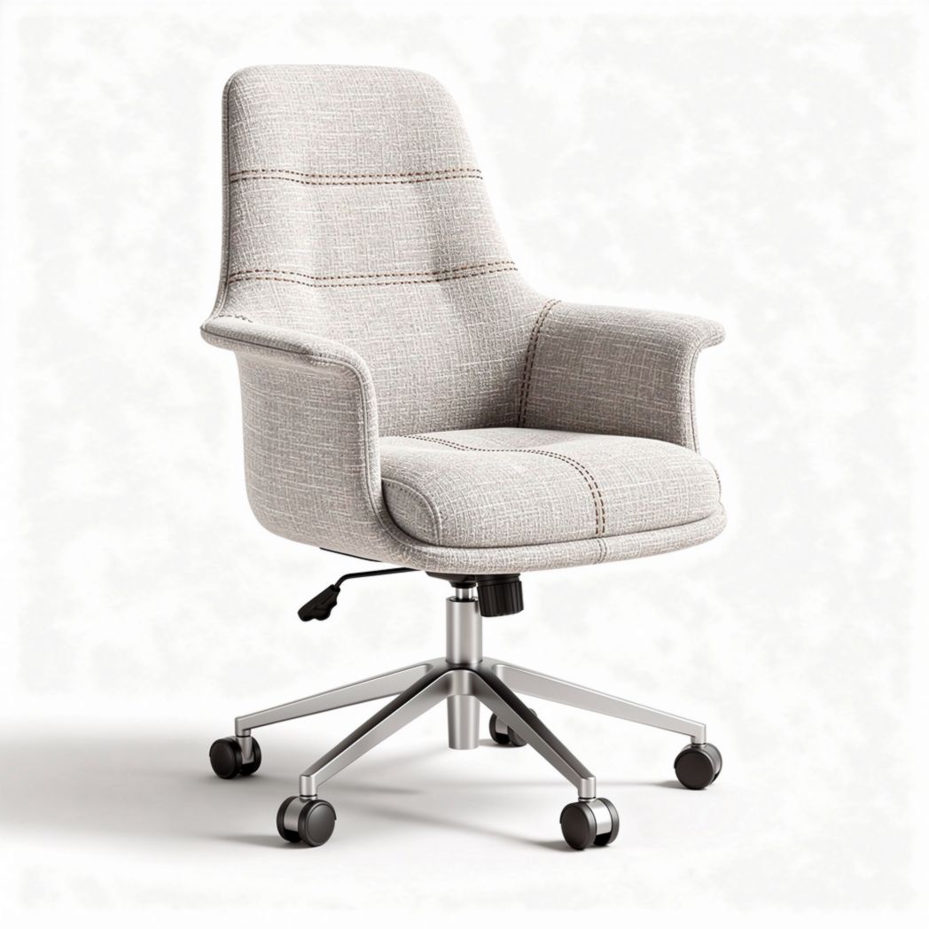 Fabric upholstered office chair with adjustable height - 50 x 60 x 90cm