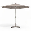 Aluminum patio umbrella with striped canopy - 200 x 200 x 250cm