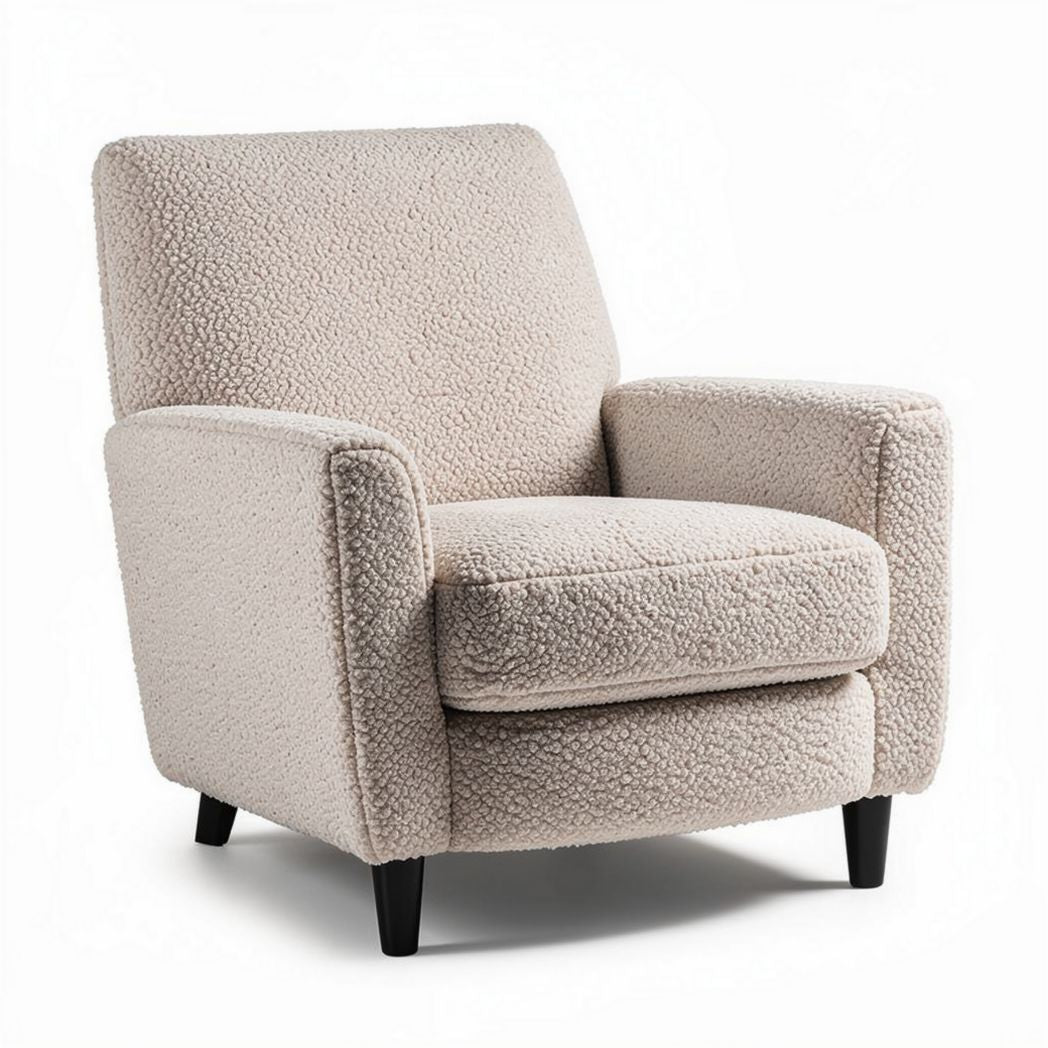 Cozy upholstery armchair for living room in soft fabric - 80 x 80 x 90cm