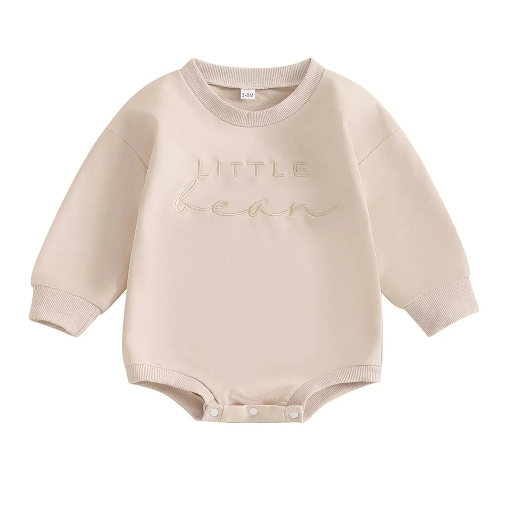 Baby Sweatshirt Bodysuit Letter Embroidery Long Sleeve Clothes