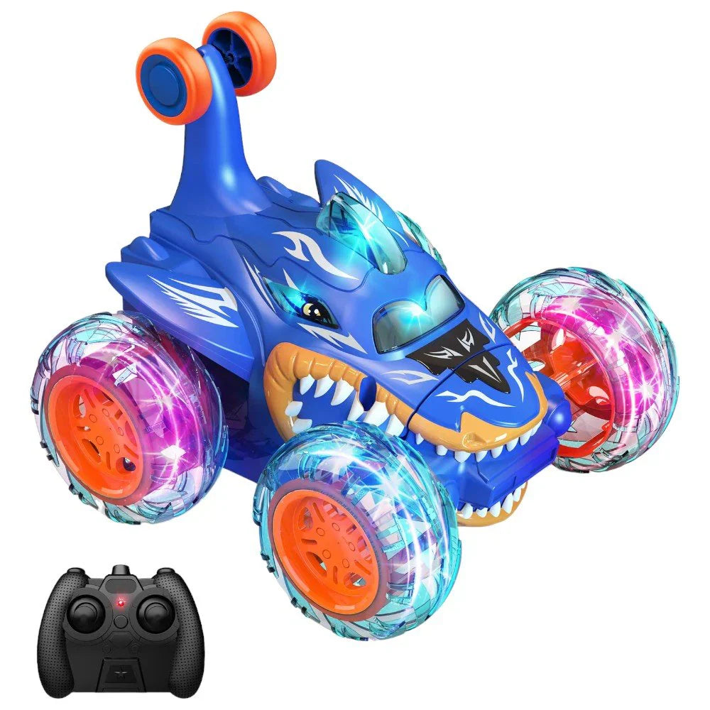 Shark RC Stunt Car â€?360° Spins, LED Wheels, 2.4GHz Remote