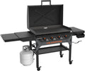 Iron-Forged 36 Omnivore Griddle â€?Premium Powder-Coated Steel with Reinforced Hood, Black Finish