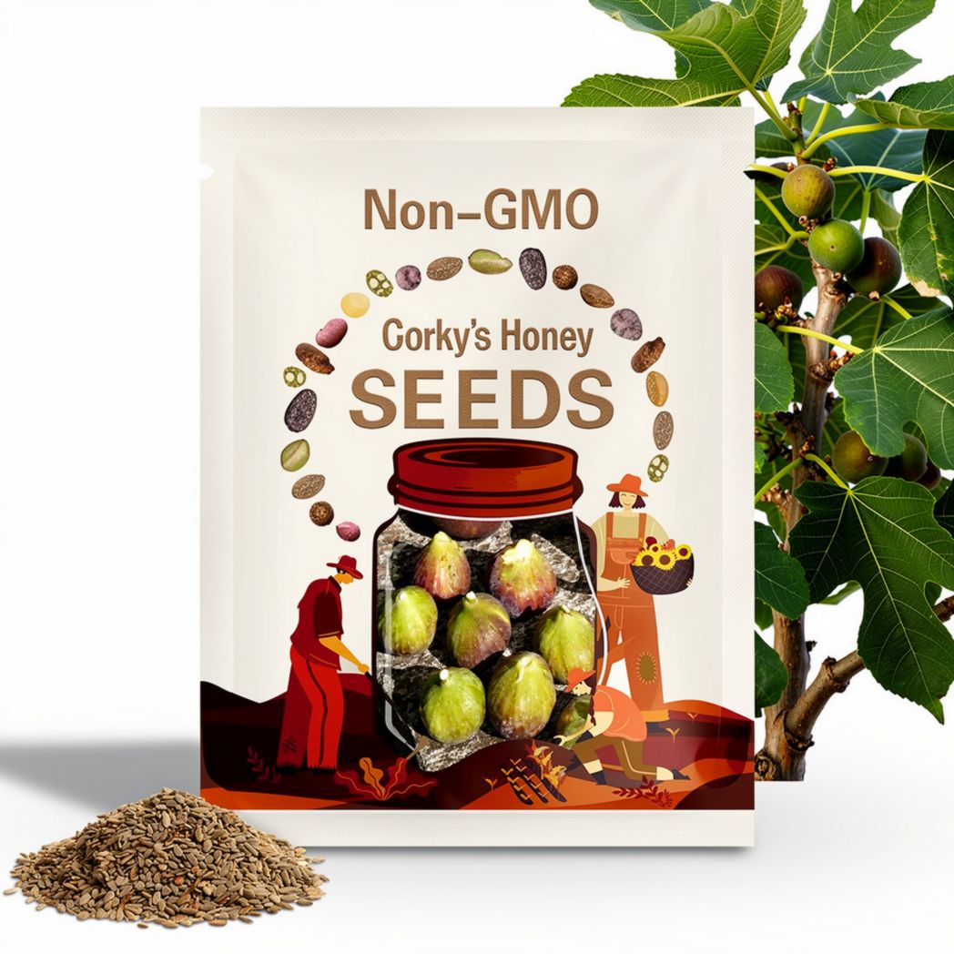 Corky's Honey Delight: A Semi-Dwarf Fig Variety Delivering Bountiful Harvests of Sweet, Honey-Infused Fruits -25 seeds