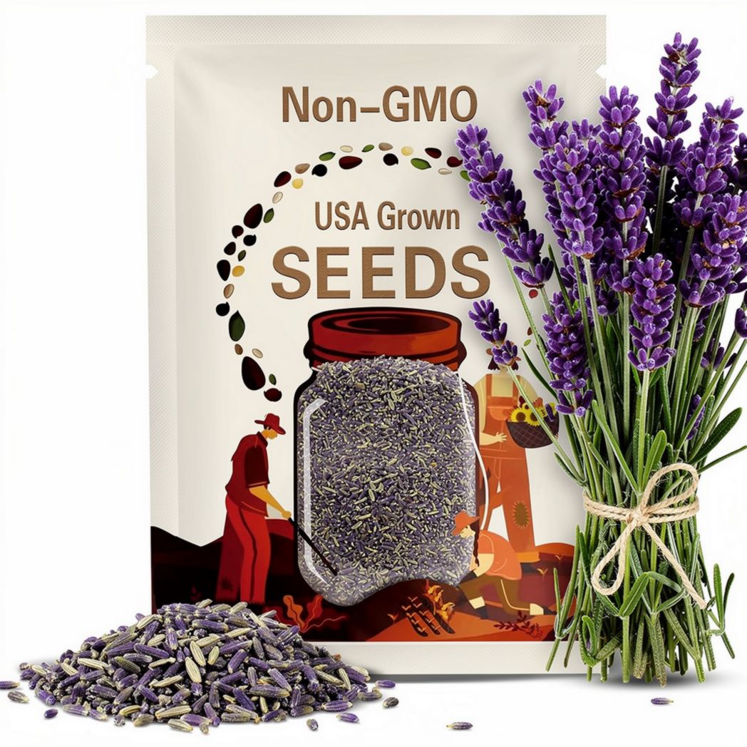 English Lavender Seeds (True Lavender) – Heirloom, Culinary & Medicinal Herb, Fragrant Flower and Mosquito Repellent | 100 Seeds