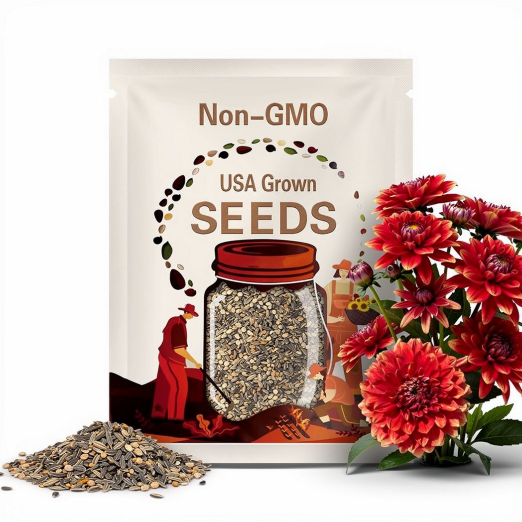 40 Seeds | Lowrider Dahlia Seeds - Pollinator Friendly- Open Pollinated - Heirloom - Flower Seeds - Mix Seeds to Plant - .#D016