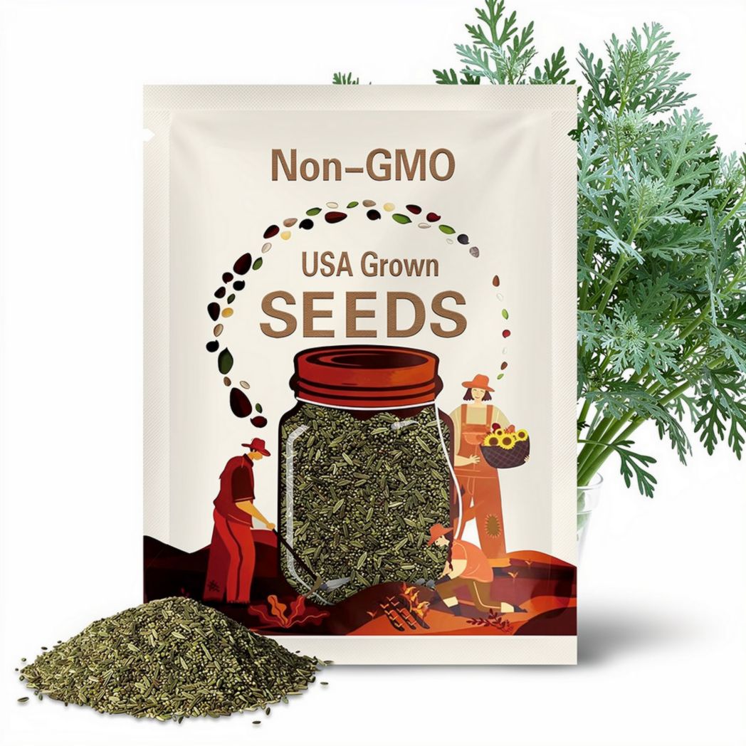 Wormwood Organic Medicinal Herb Seeds - Artemisia Absinthium, Heirloom, Non-GMO