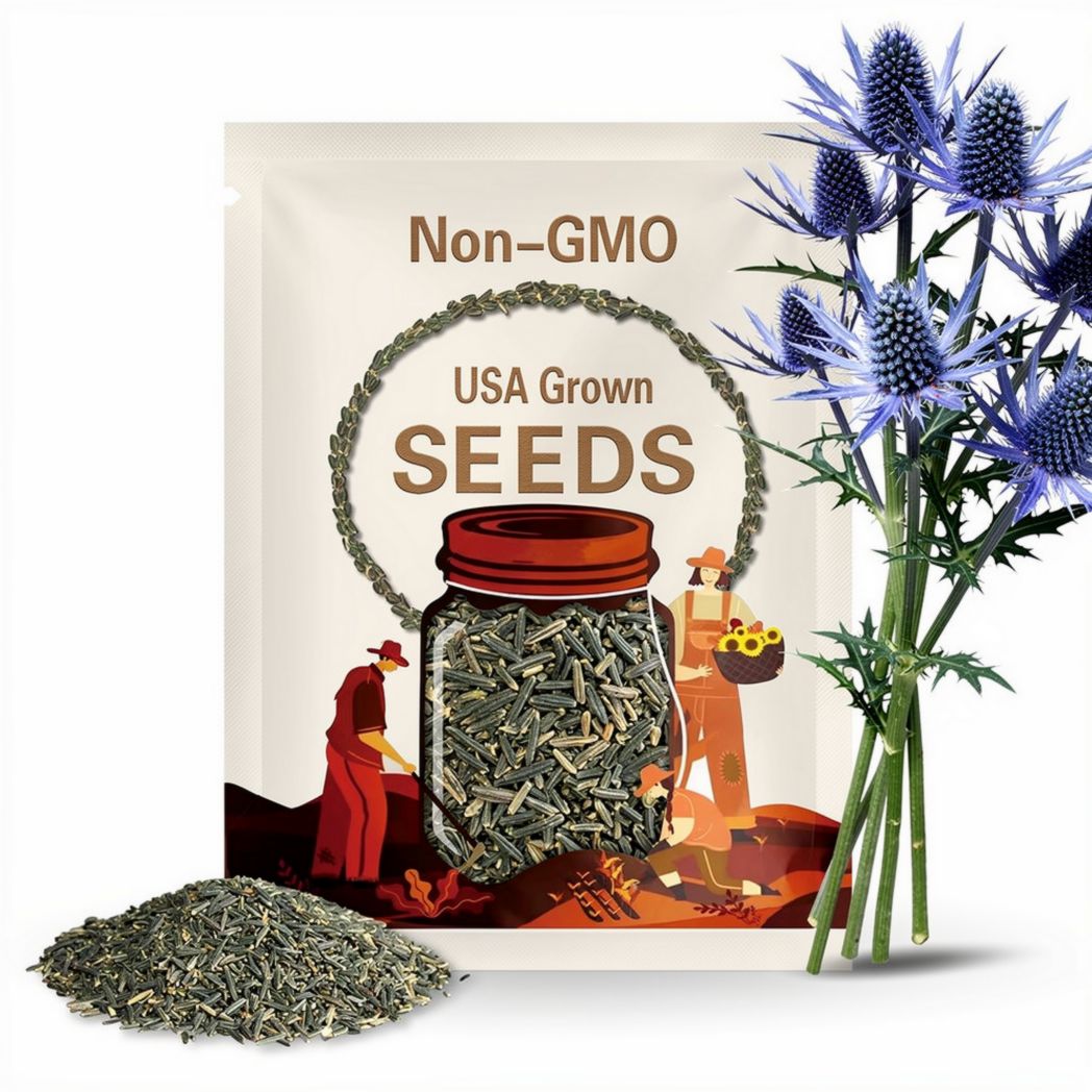 Sea Holly -  50 Seeds - Everlasting - Eryngium planum