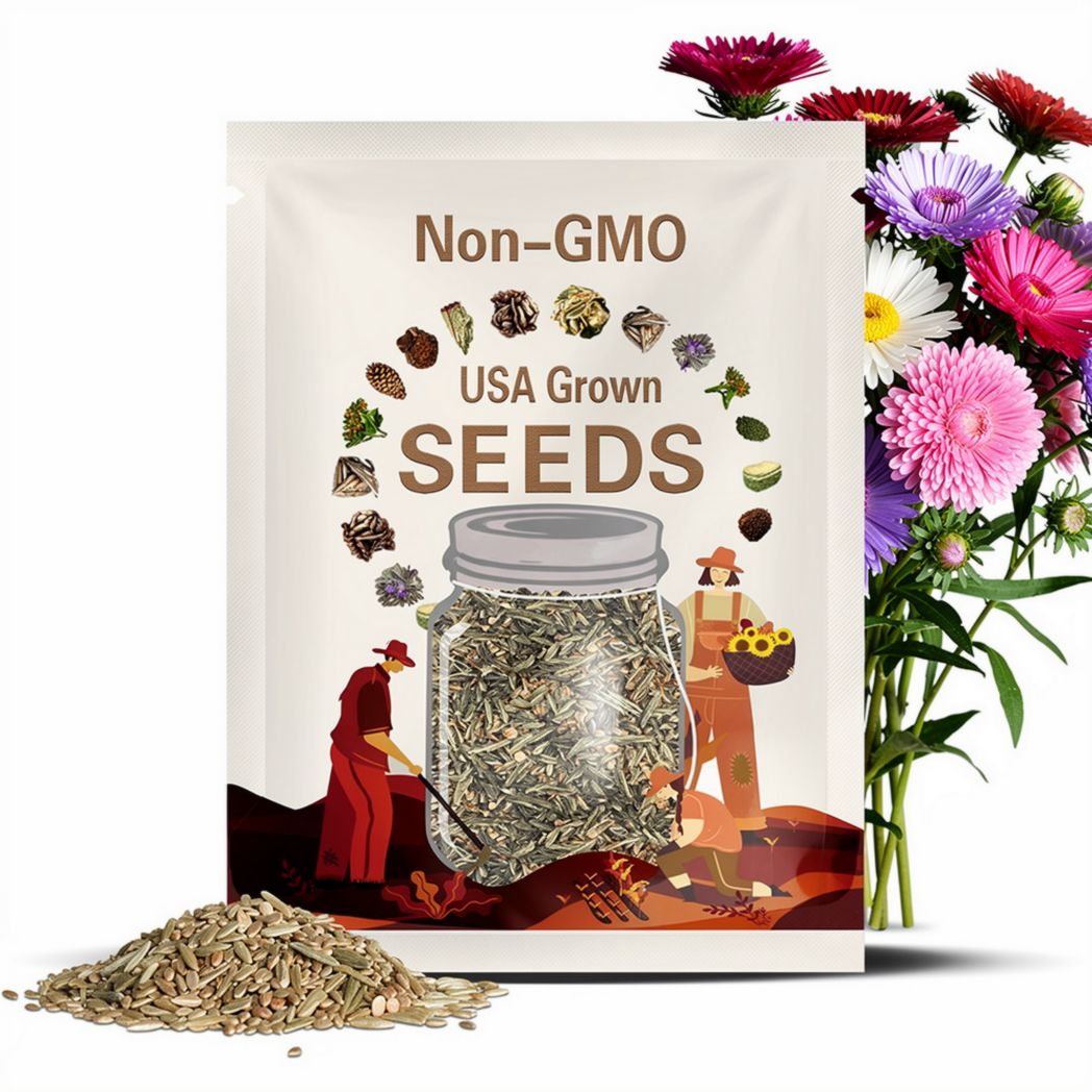 Aster Giants of California Seeds, Heirloom, Country Creek Acres