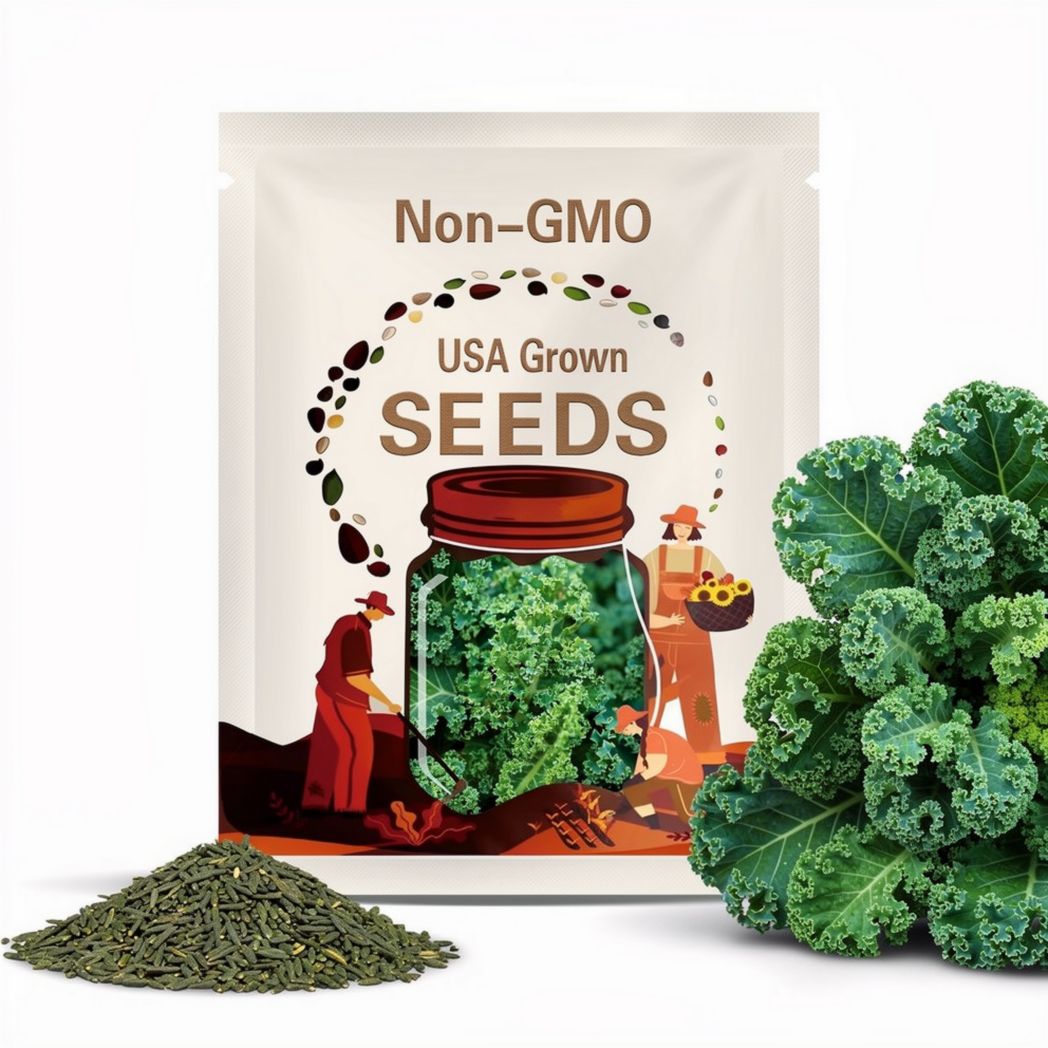 Kale Seeds - Vates Blue Scotch Curled - Non-GMO Heirloom