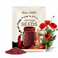 100 Red Poppy seeds perennial Showy blooms. Easy to grow seeds for planting home garden seeds Limited supply Order Now!