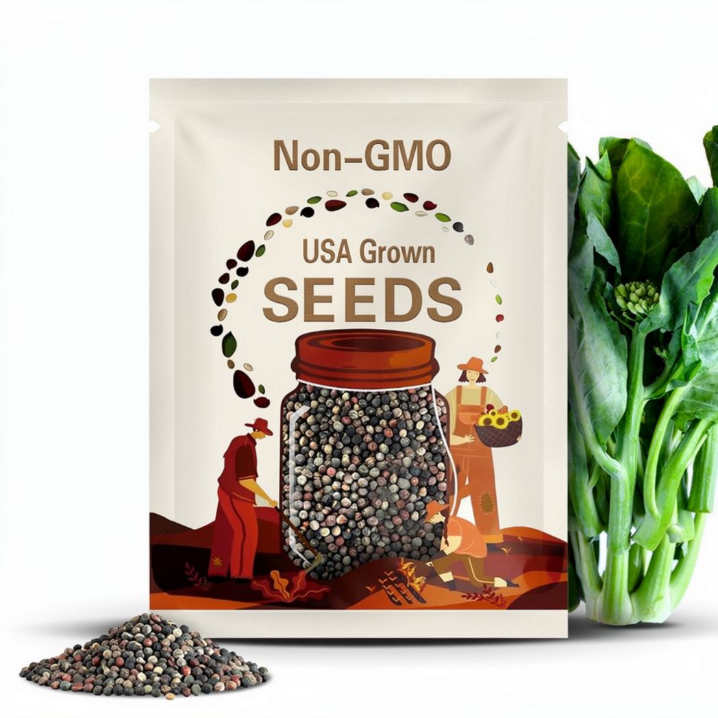 Chinese Broccoli, White-flowering Broccoli, Kai-lan, Chinese Kale SEEDS |Non-GMO, Organic | Treevales