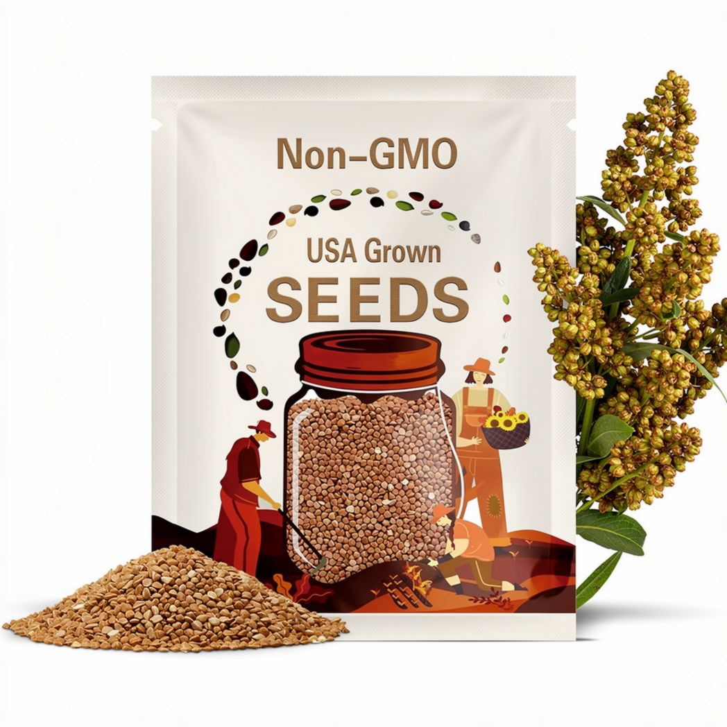 Buckwheat Seeds - Organic, Heirloom, Open Pollinated, Non GMO - Grow Indoors, Outdoors, In Pots, Grow Beds, Soil, Hydroponics & Aquaponics