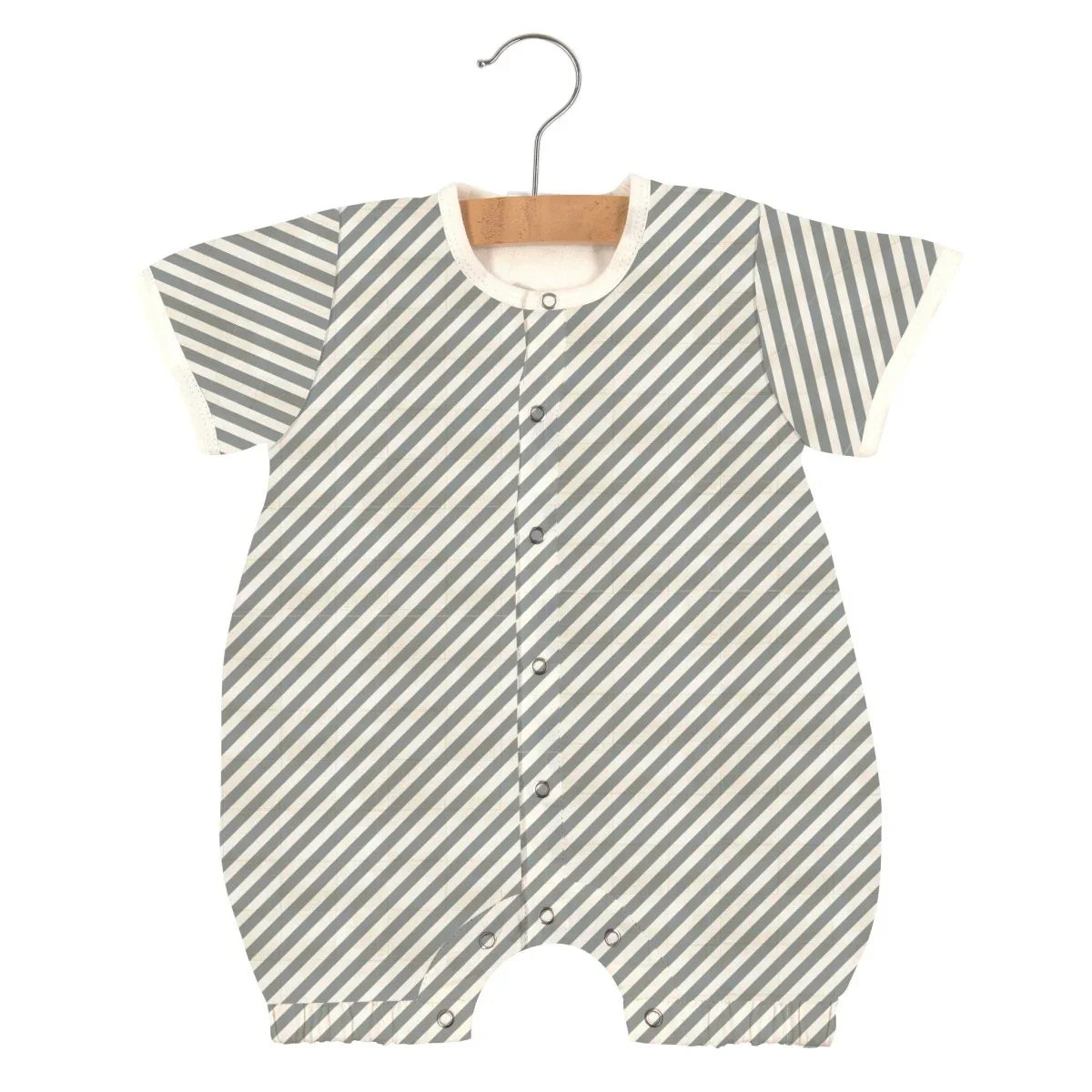 Soft Baby Romper - Natural Bamboo Fabric | Finley Stripe