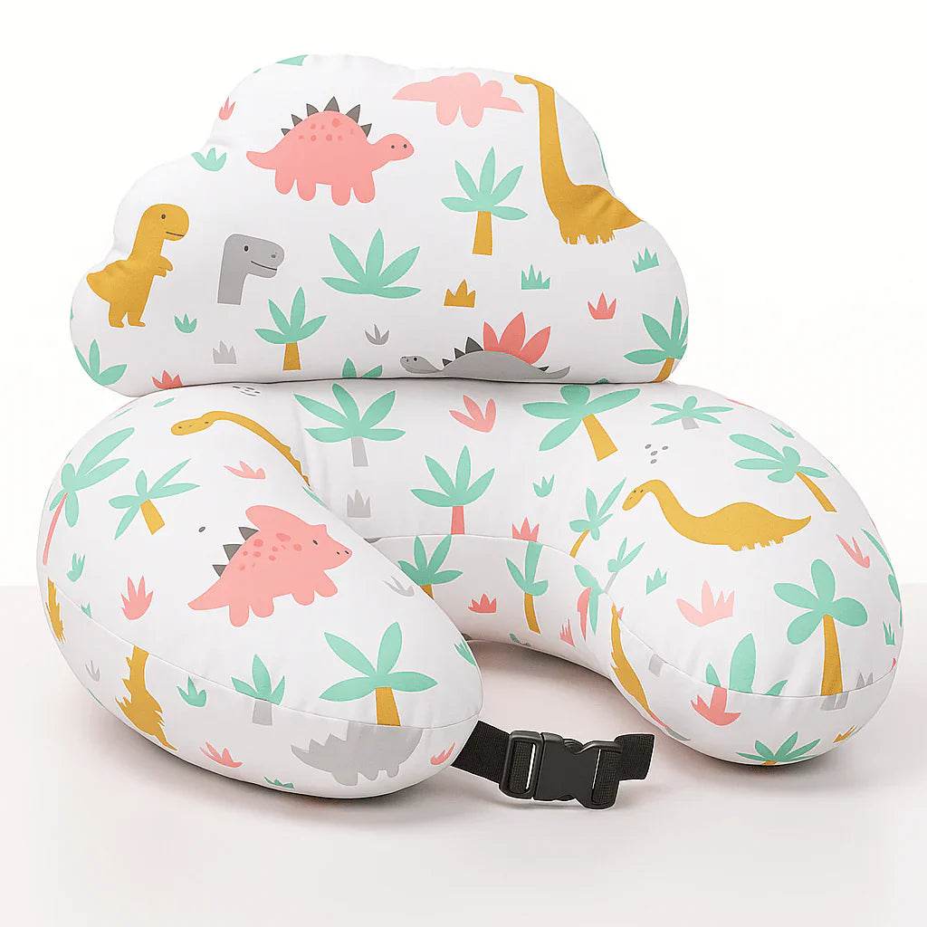 Adjustable Nursing Pillow with C-Shaped Design With Waist Strap